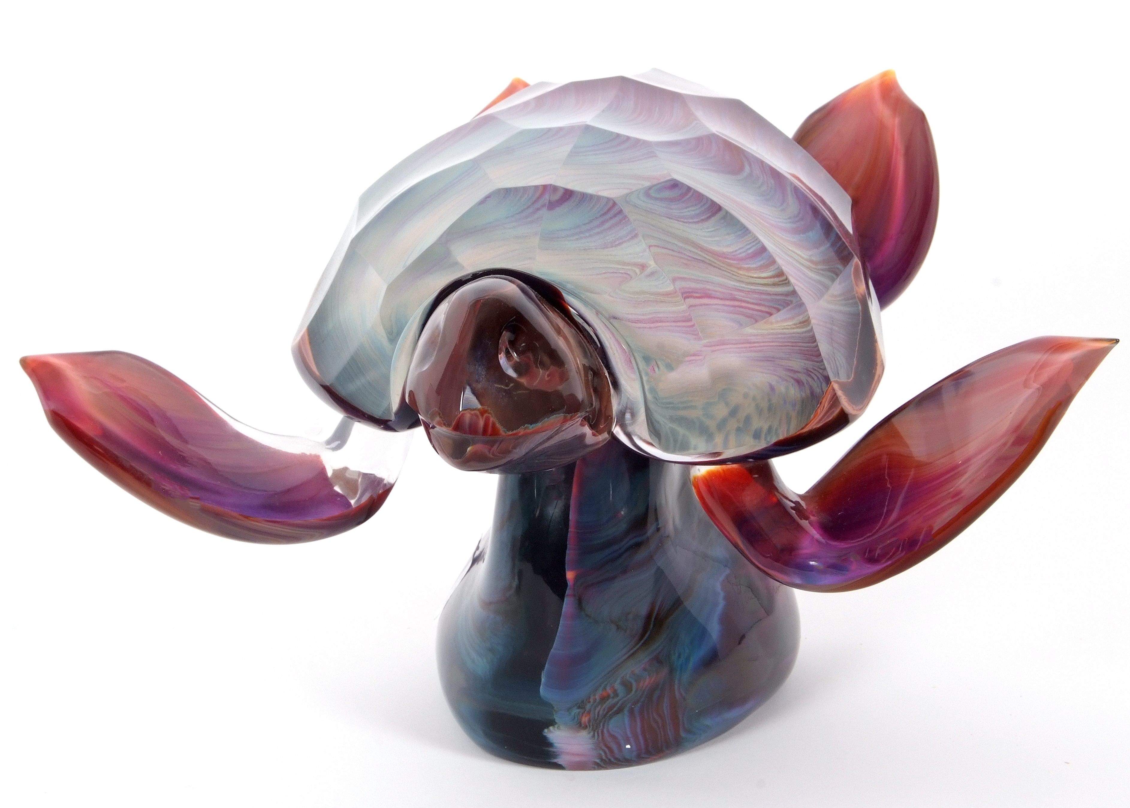 Calcedonia Glass Turtle By Murano Master Dino Rosin In Keys Fine Sale